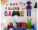 Eat Sleep Game Wall Decal 